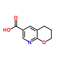 3,4-Dihydro-2H-pyrano[2,3-b]pyridine-6-carboxylic acid Structure