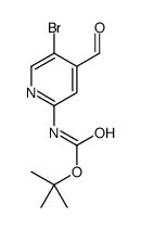 2-(Boc-氨基)-5-溴异烟醛结构式