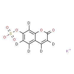 7-Hydroxy Coumarin-d5 Sulfate Potassium Salt Structure