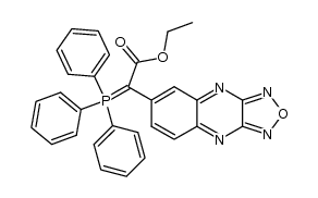 α-(6-furazano[3,4-b]quinoxalinyl)-α-ethoxycarbonylmethylenetriphenylphosphorane结构式