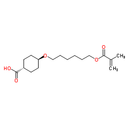 trans-4-{[6-(Methacryloyloxy)hexyl]oxy}cyclohexanecarboxylic acid结构式