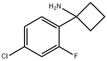 1-(4-chloro-2-fluorophenyl)cyclobutan-1-amine hydrochloride Structure