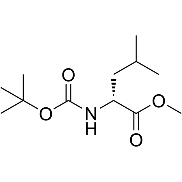 Methyl (tert-butoxycarbonyl)-D-leucinate structure