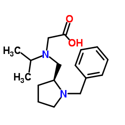 N-{[(2S)-1-Benzyl-2-pyrrolidinyl]methyl}-N-isopropylglycine Structure