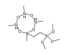 2,4,6,8-四甲基-2-[(2-三甲氧基)乙基]环四硅氧烷结构式