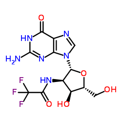 2'-Deoxy-2'-[(trifluoroacetyl)amino]guanosine structure