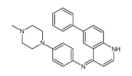 N-[4-(4-methylpiperazin-1-yl)phenyl]-6-phenylquinolin-4-amine结构式