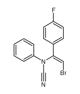 (Z)-N-(2-bromo-1-(4-fluorophenyl)vinyl)-N-phenylcyanamide结构式