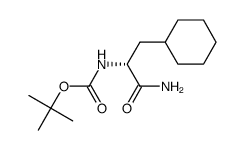 (R)-tert-butyl 1-amino-3-cyclohexyl-1-oxopropan-2-ylcarbamate Structure