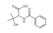 α-benzoylamino-β-hydroxy-isovaleric acid Structure
