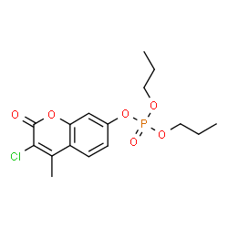 Phosphoric acid 3-chloro-4-methyl-2-oxo-2H-1-benzopyran-7-yldipropyl ester Structure