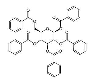 1,2,3,4,6-五-o-苯甲酰基-beta-d-吡喃葡萄糖结构式