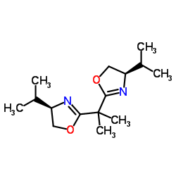 (R,R)-2,2'-亚异丙基双(4-异丙基-2-恶唑啉)结构式
