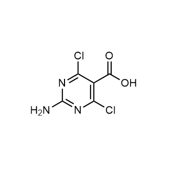 2-Amino-4,6-dichloro-pyrimidine-5-carboxylicacid Structure