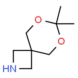 7,7-Dimethyl-6,8-dioxa-2-azaspiro[3.5]nonane结构式