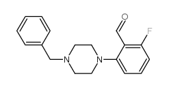 2-(4-苄基哌嗪o-1-基)-6-氟苯甲醛结构式