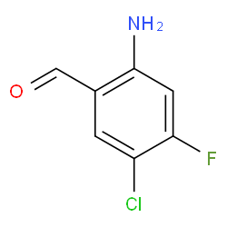 2-氨基-5-氯-4-氟苯甲醛结构式