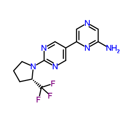 (S)-5-(6-chloropyrazin-2-yl)-2-(2-(trifluoromethyl)pyrrolidin-1-yl)pyrimidine Structure