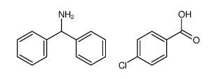 4-chlorobenzoic acid, diphenylmethanamine结构式