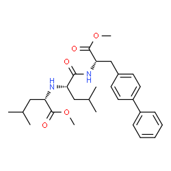L-Alanine, 3-[1,1-biphenyl]-4-yl-N-[N-[1-(methoxycarbonyl)-3-methylbutyl]-L-leucyl]-, methyl ester, (S)- (9CI)结构式