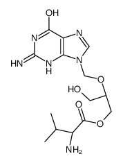 [(2R)-2-[(2-amino-6-oxo-3H-purin-9-yl)methoxy]-3-hydroxypropyl] (2S)-2-amino-3-methylbutanoate Structure