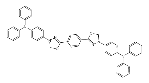 1,4-双(5-(4-二苯基氨基)苯基-1,3,4-噁二唑-2-基)苯结构式