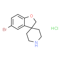 5-溴-2H-螺[苯并呋喃-3,4'-哌啶]盐酸盐结构式