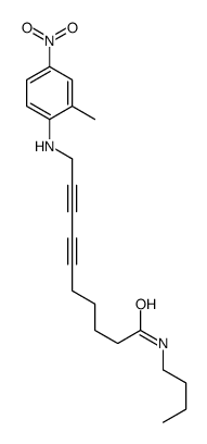 N-butyl-10-(2-methyl-4-nitroanilino)deca-6,8-diynamide结构式