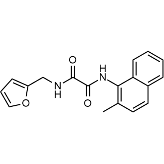N-[(呋喃-2-基)甲基]-N-(2-甲基萘-1-基)乙二酰胺结构式