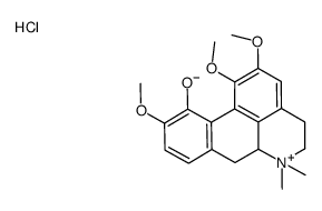 1,2,10-trimethoxy-6,6-dimethyl-5,6,6a,7-tetrahydro-4H-dibenzo[de,g]quinoline-6-ium-11-ol,chloride Structure