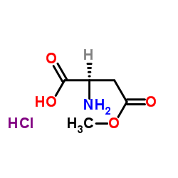 (R)-2-氨基-4-甲氧基-4-氧代丁酸盐酸盐结构式