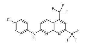 1,8-Naphthyridin-2-amine,N-(4-chlorophenyl)-5,7-bis(trifluoromethyl)-(9CI) Structure