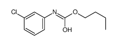 butyl N-(3-chlorophenyl)carbamate结构式