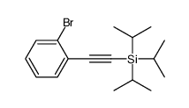2-(2-bromophenyl)ethynyl-tri(propan-2-yl)silane结构式