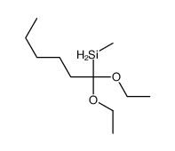 1,1-diethoxyhexyl(methyl)silane结构式