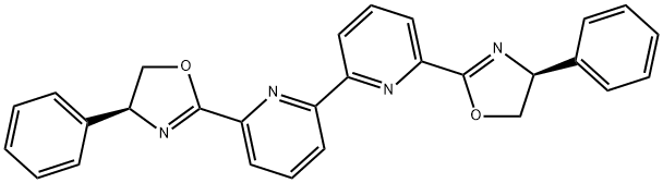 6,6'-双[(4S)-4,5-二氢-4-苯基-2-噁唑基]-2,2'-联吡啶结构式