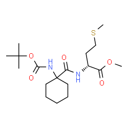 D-Methionine, N-[[1-[[(1,1-dimethylethoxy)carbonyl]amino]cyclohexyl]carbonyl]-, methyl ester (9CI) Structure