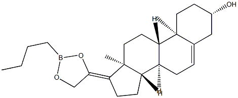 20,21-[(Butylboranediyl)bis(oxy)]pregna-5,17(20)-dien-3β-ol结构式