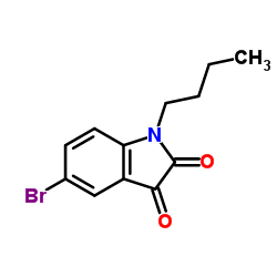5-Bromo-1-butyl-1H-indole-2,3-dione结构式