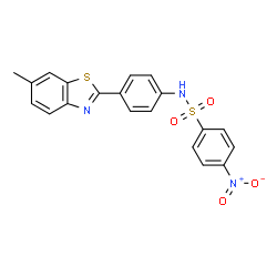 (4-(6-METHYLBENZOTHIAZOL-2-YL)PHENYL)((4-NITROPHENYL)SULFONYL)AMINE结构式