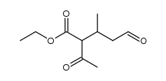 ethyl 2-acetyl-3-methyl-5-oxopentanoate结构式
