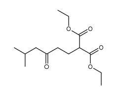 (5-methyl-3-oxo-hexyl)-malonic acid diethyl ester结构式