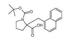 1-Boc-2-(1-萘甲基)-2-吡咯烷羧酸结构式