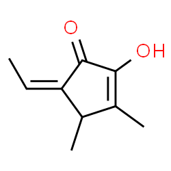 2-Cyclopenten-1-one,5-ethylidene-2-hydroxy-3,4-dimethyl-,(5Z)-(9CI) Structure