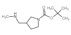 1-叔丁氧羰基-3-(甲基氨基甲基)-吡咯烷结构式