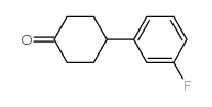 4-(3-氟-4-苯基)-环己酮结构式