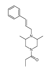 2,6-dimethyl-1-(3-phenyl-allyl)-4-propionyl-piperazine结构式