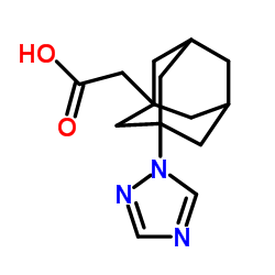 [3-(1H-1,2,4-Triazol-1-yl)adamantan-1-yl]acetic acid结构式