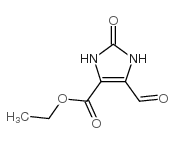 (9ci)-5-甲酰基-2,3-二氢-2-氧代-1H-咪唑-4-羧酸乙酯结构式