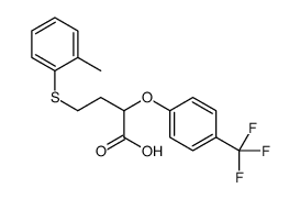 4-(2-methylphenyl)sulfanyl-2-[4-(trifluoromethyl)phenoxy]butanoic acid Structure